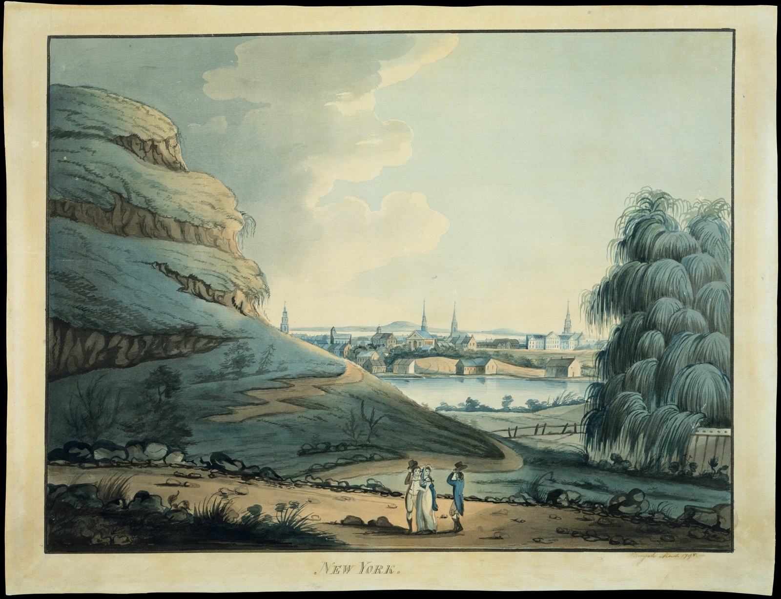 Collect Pond, New York City (1798), attributed to Archibald Robertson
