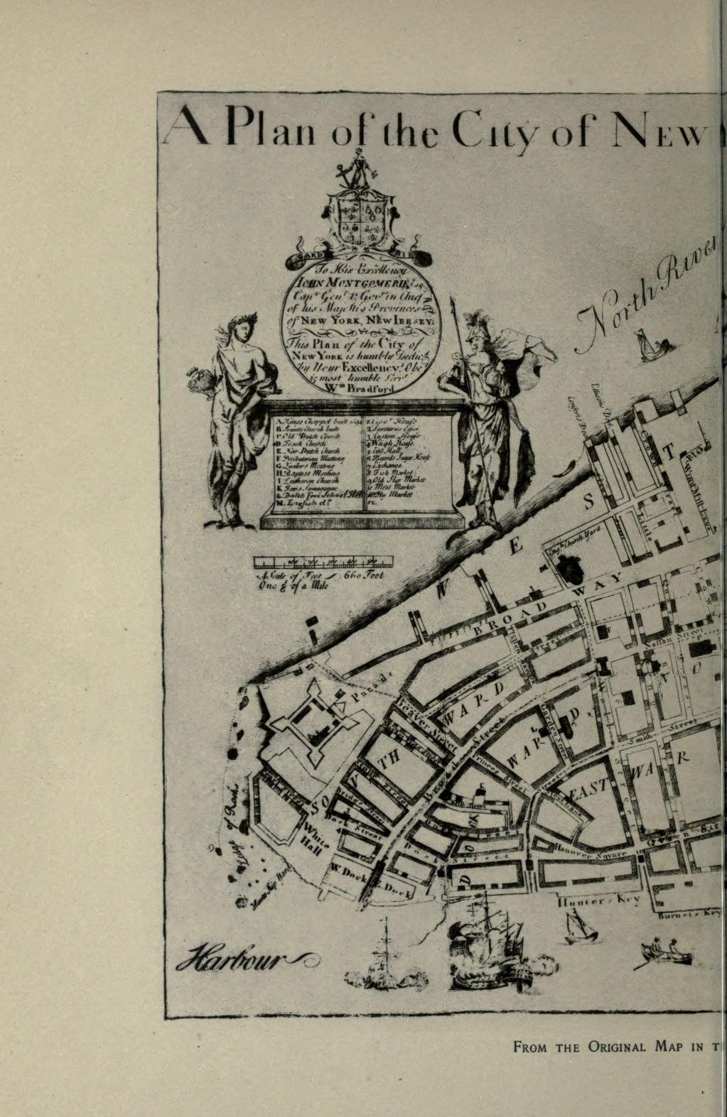 Bradford Map (1730 original printing)