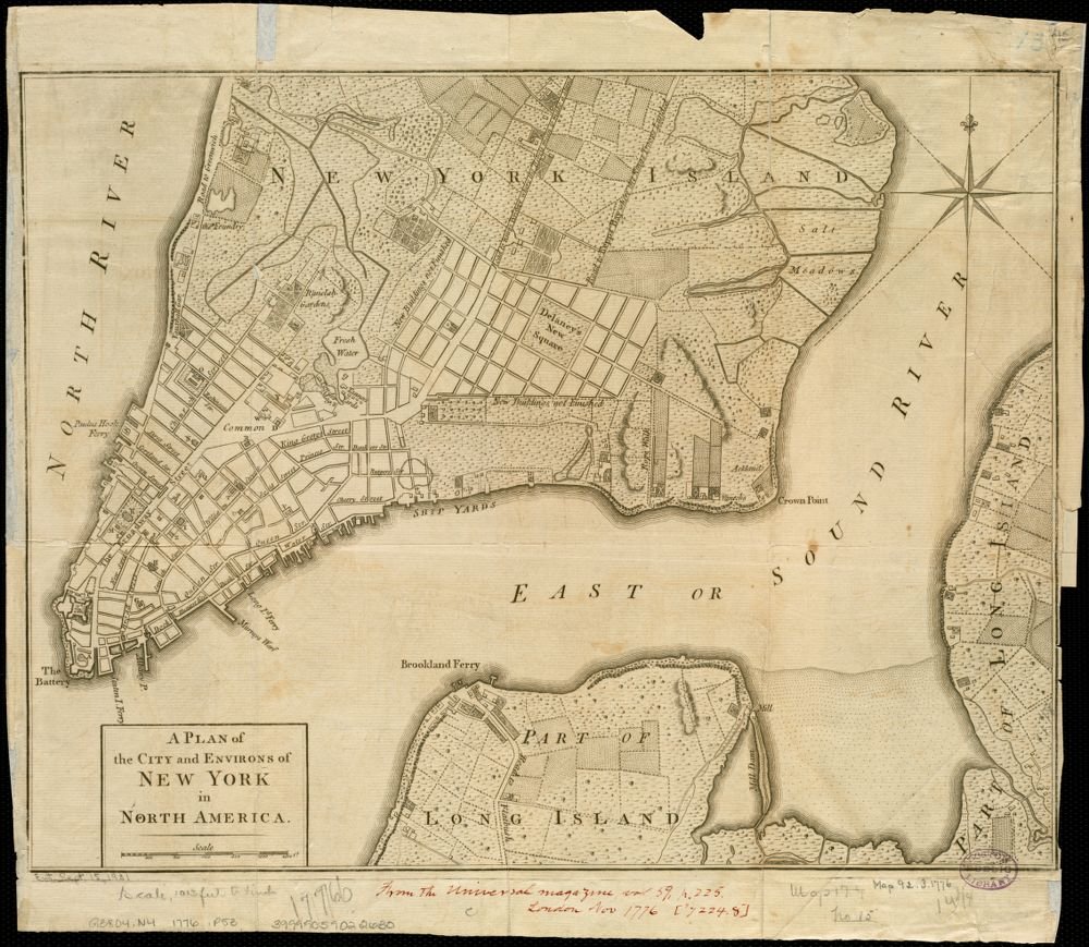Plan of the city and environs of New York