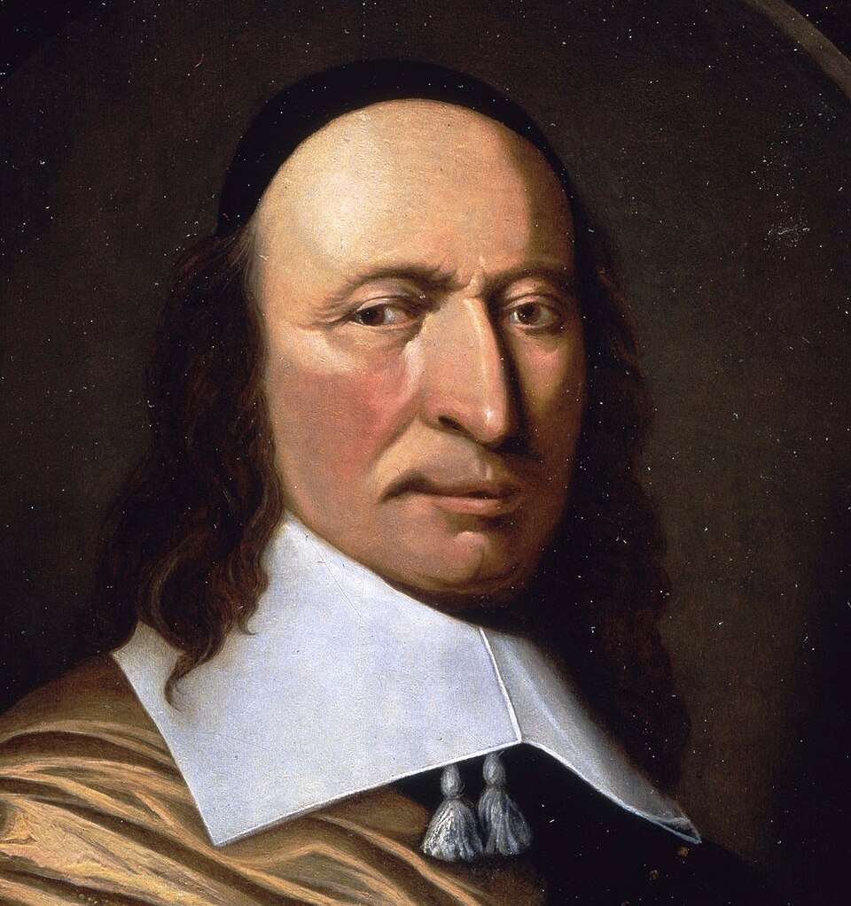 Face-cropped detail of the c.1660 Couturier Stuyvesant portrait